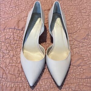 Vince Camuto Cream Pointed Toe Heels
